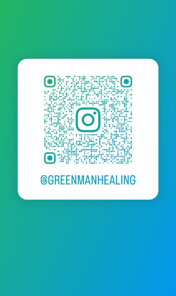 Green Man Healing Instagram QR-code.